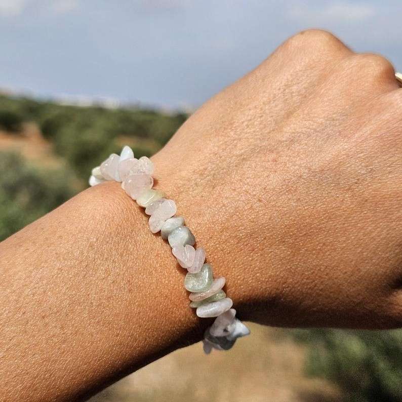 bracelet morganite naturel élastique pour un style unique
