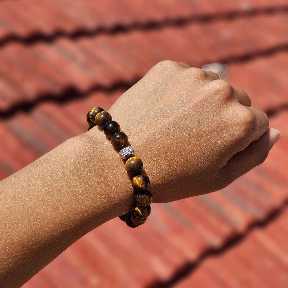 Bracelet œil de tigre élastique pour un style unique
