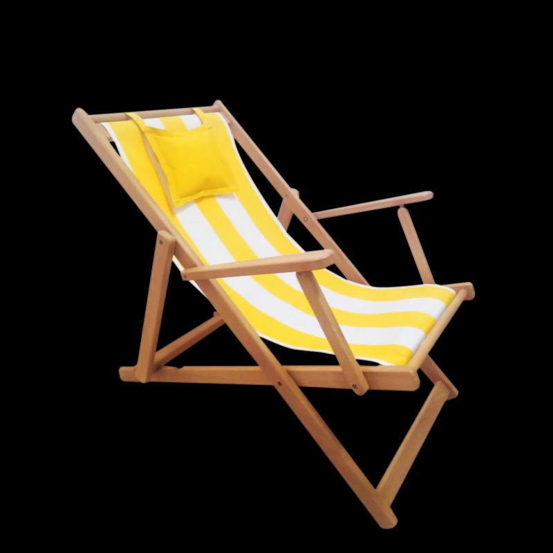 Chaise longue jaune et blanc confort élégance pour jardin