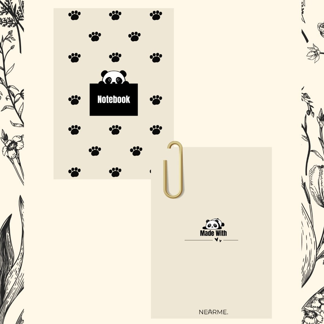 Notebook A5 thème panda - style livre culturel