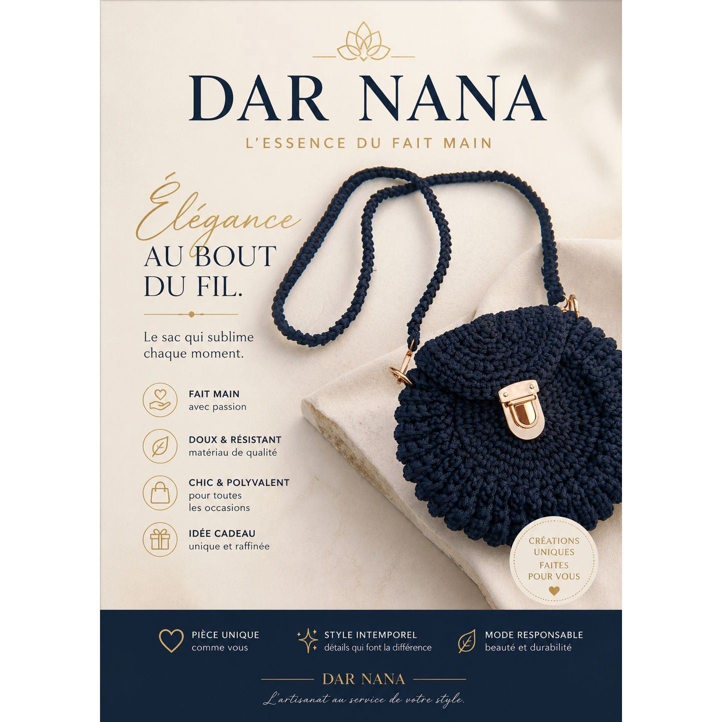 Sac rond élégant pour un style unique et irrésistible