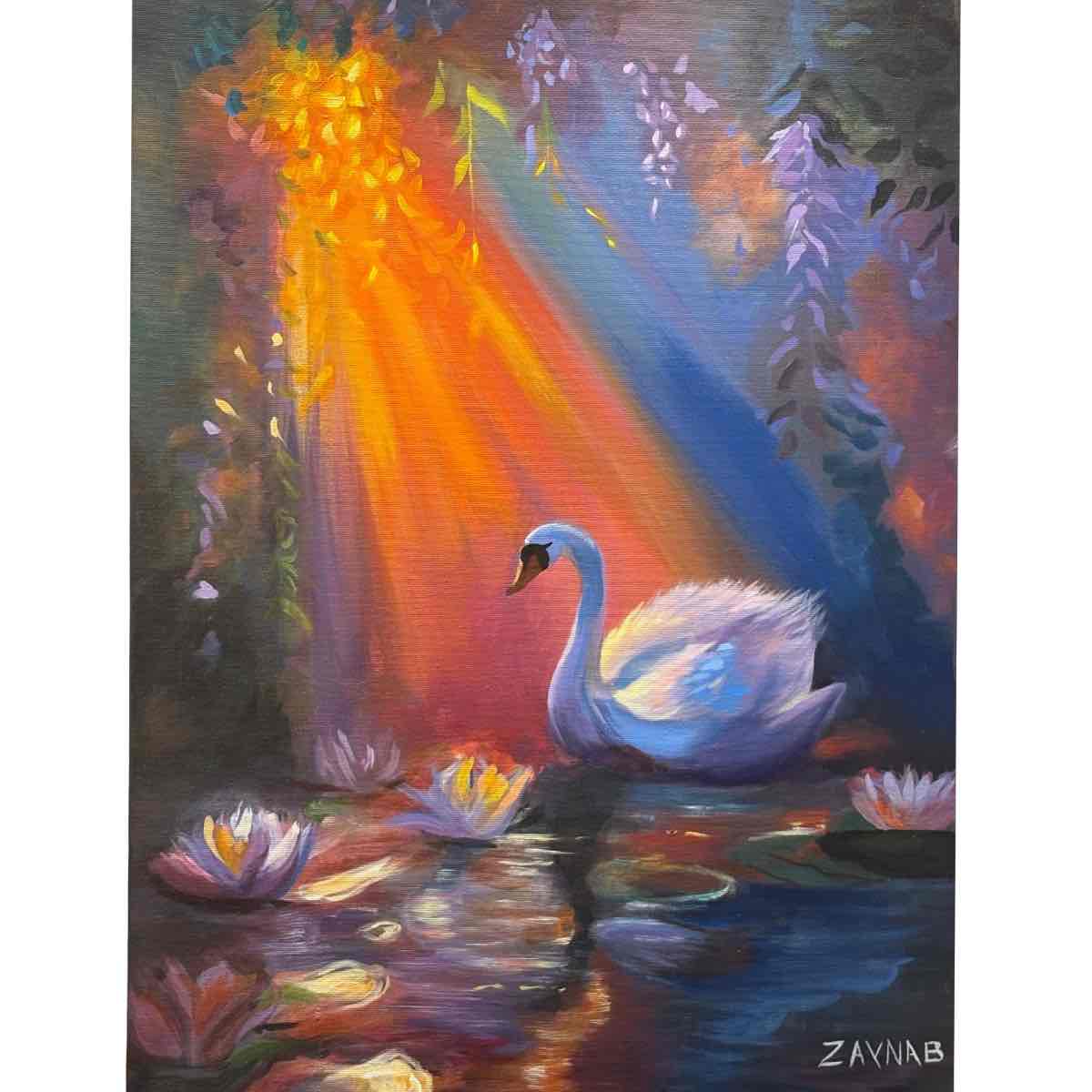 tableau cygne en radiance un chef d oeuvre pour votre déco