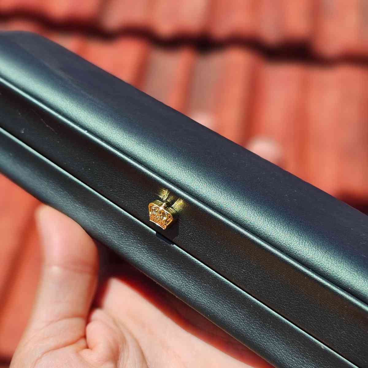 Stylo luxe en cornaline avec pierre brute élégante et unique