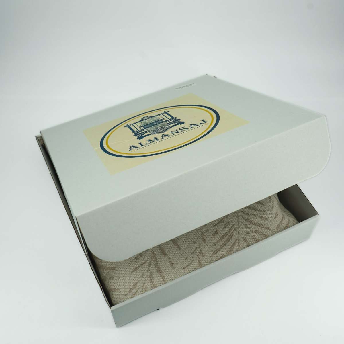 Jeté en coton recyclé motif feuille luxe (1.50 x 2 m)