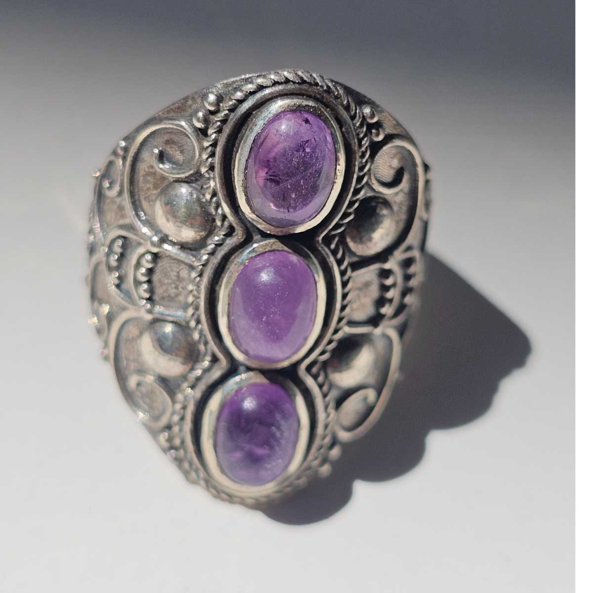 bague améthyste en argent 925 élégance irrésistible