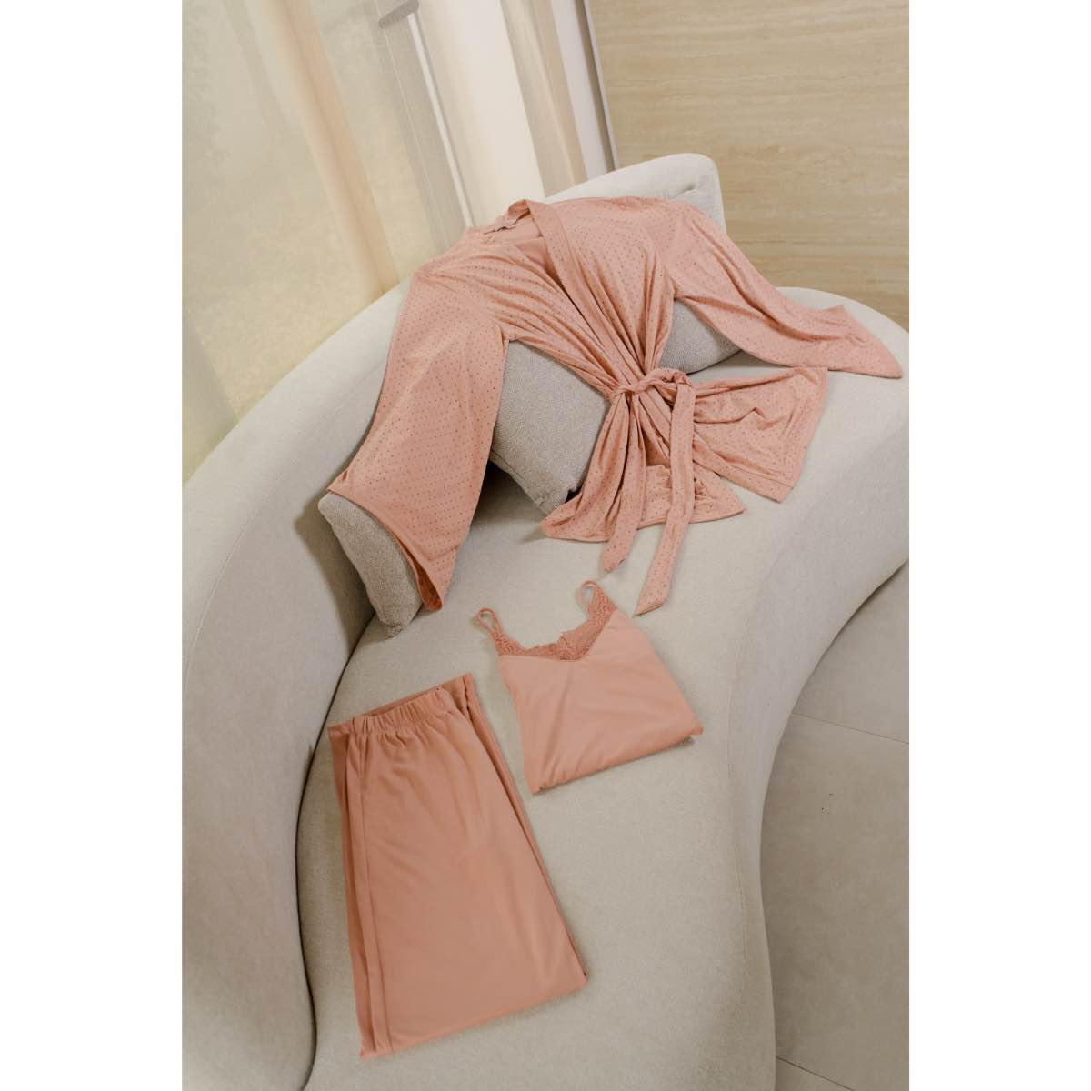 Pyjama femme Crystal nude