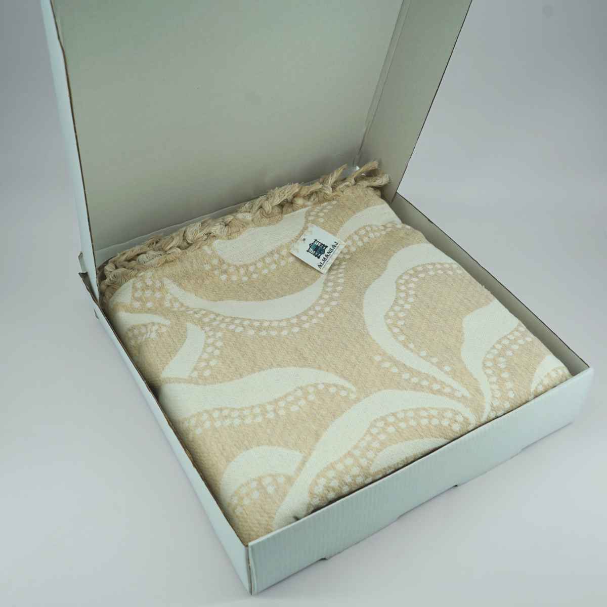 Jeté de salon "LOSANGE" en coton recyclé (2 x 3 m)