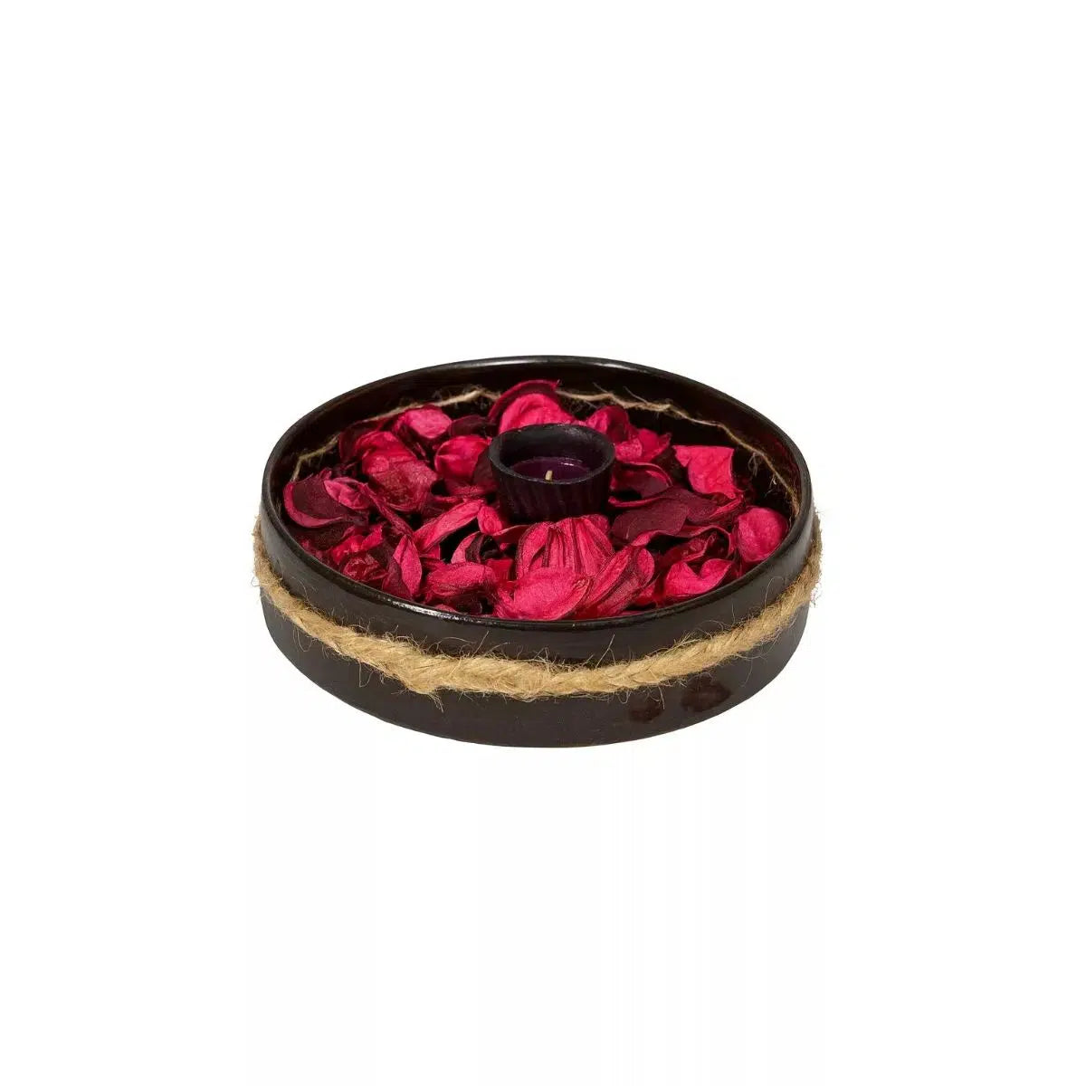 Assiette céramique noire décorative 20 cm