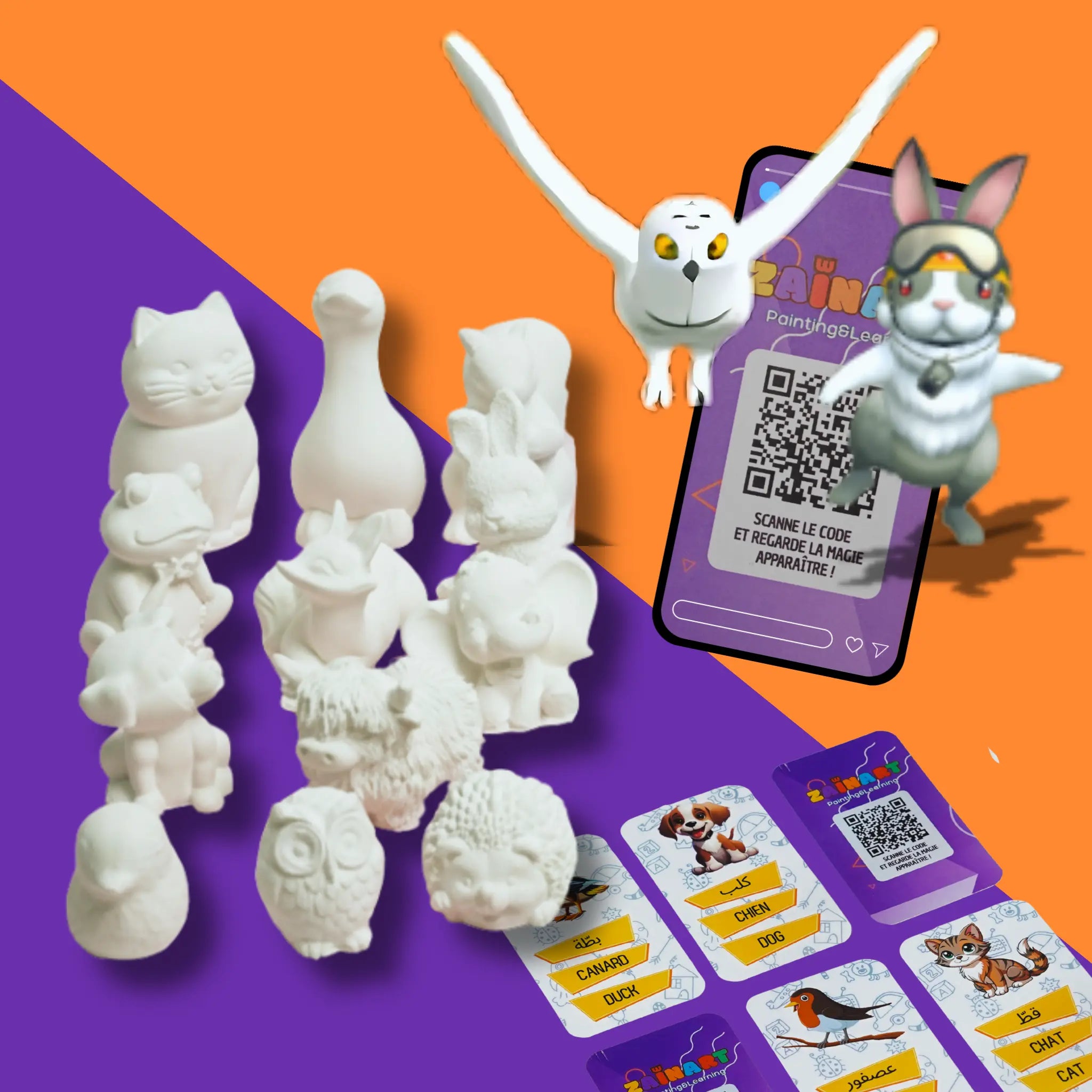 Kit de coloriage Animaux avec expérience réalité augmentée