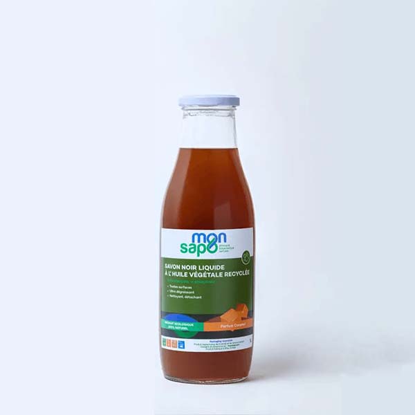 Caramel-scented household liquid black soap