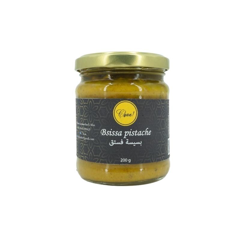 Bsissa pistache mélanger à l'huile d'olive , pâte à tartiner 200g
