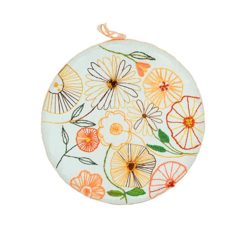 Handmade embroidery wall decoration "floral"