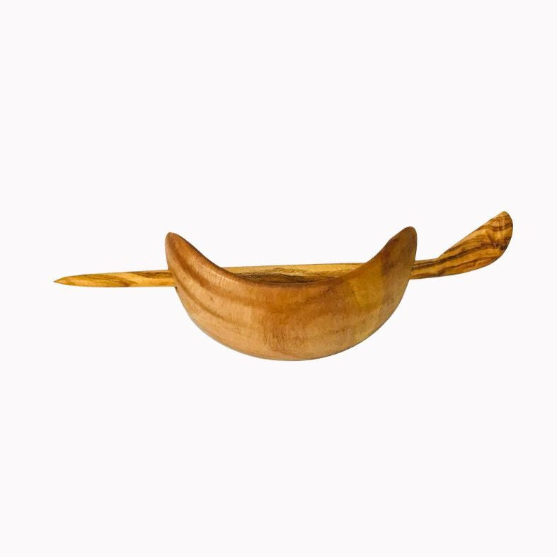 Olive wood hair barrette