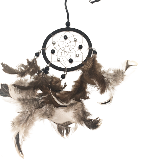 Attrape-rêves gris et noir