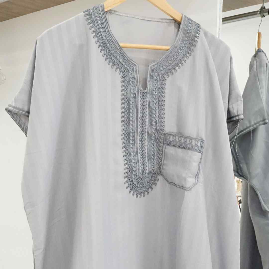 Jebba Tunisienne Grise - artisanat Tunisien fait main | ILEYCOM