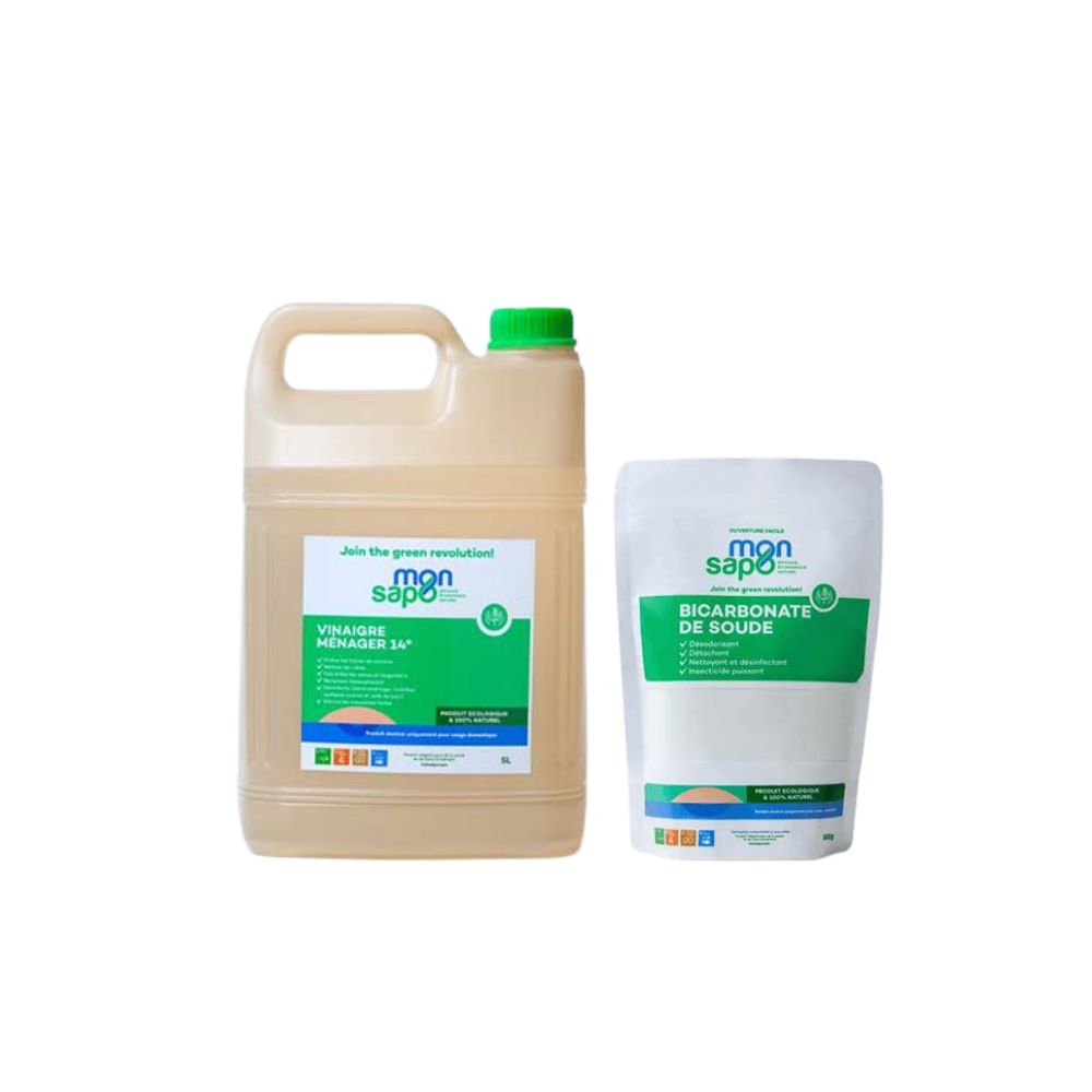 Sodium bicarbonate & white vinegar pack
