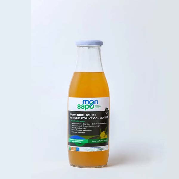 Liquid black soap 100% concentrated with olive oil without perfume