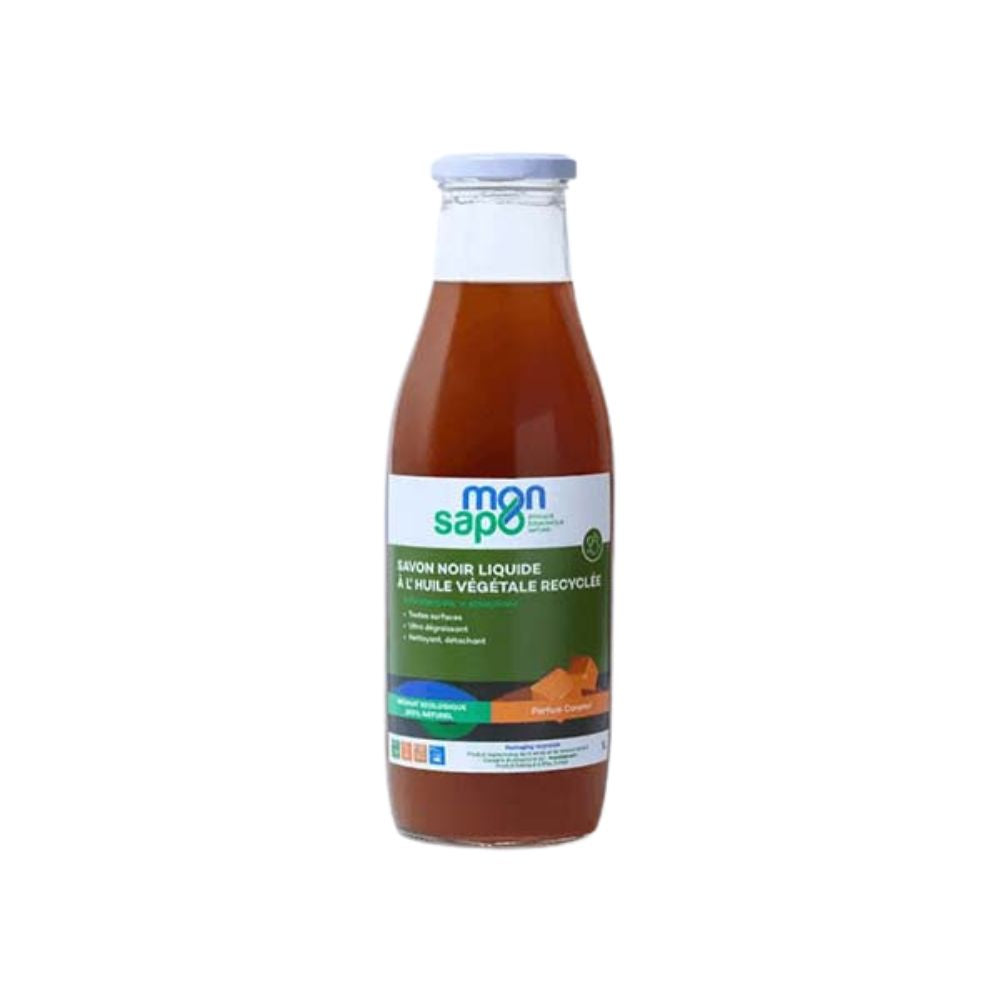 Caramel-scented household liquid black soap
