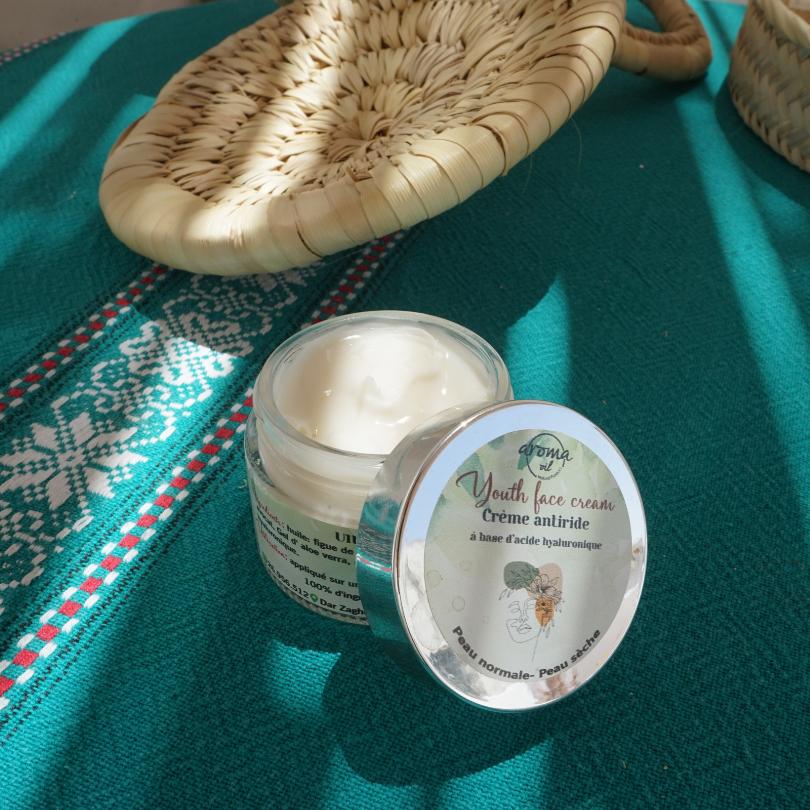 Youth face Cream crème antiride à base d'acide hyaluronique peau normal et séché