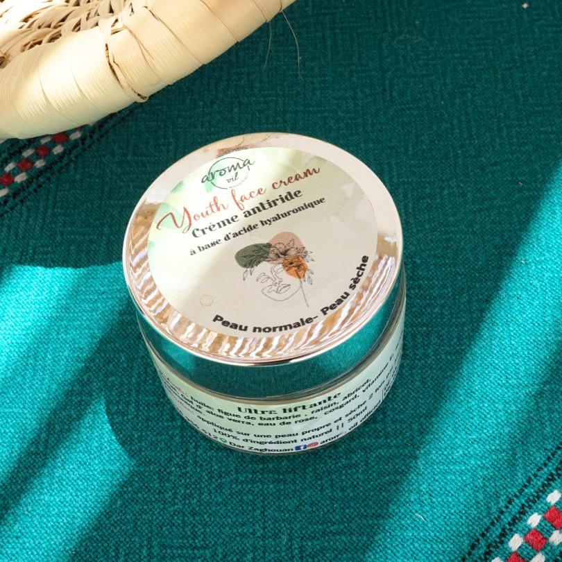 Youth face Cream crème antiride à base d'acide hyaluronique peau normal et séché