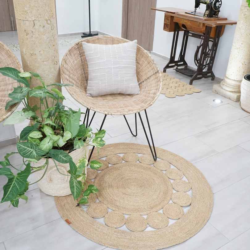 Kamaraya linen cushion, handmade linen cushion, 100% natural hand made cushion, gray cross pattern cushion