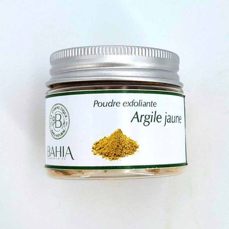 Argile Jaune Poudre Exfoliante - artisanat Tunisien fait main | ILEYCOM