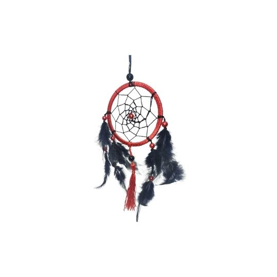 Attrape-rêves rouge et noir - artisanat Tunisien fait main | ILEYCOM