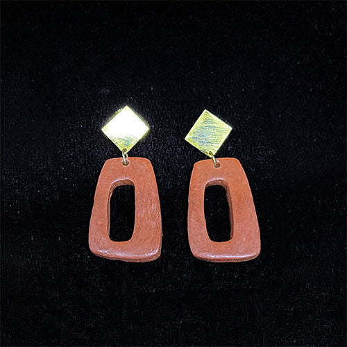 Boucles d'oreilles en terre cuite et argent pour femme - artisanat Tunisien fait main | ILEYCOM