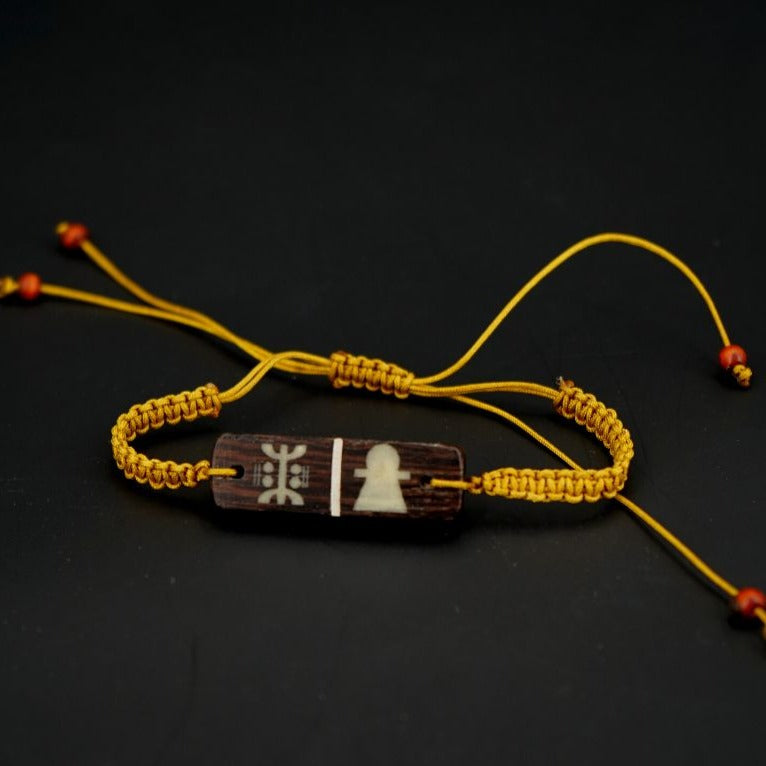 Bracelet berbère en bois wengé - artisanat Tunisien fait main | ILEYCOM