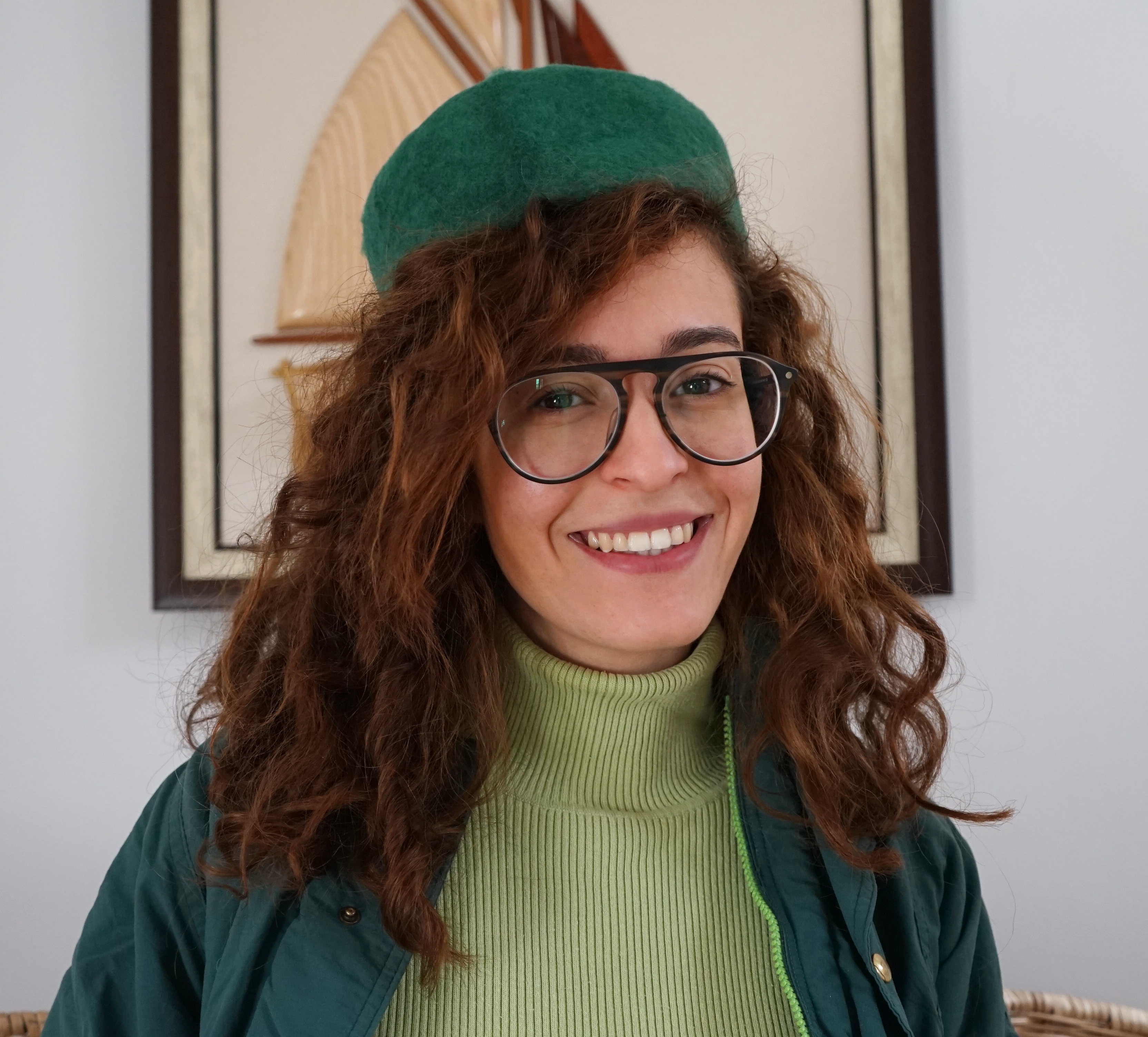 Chéchia Tunisienne Verte Avec Pompon En Laine