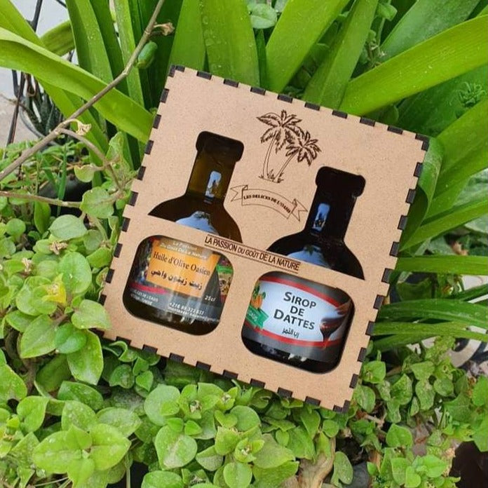 coffret robb de dattes + huile d’olive oasienne - artisanat Tunisien fait main | ILEYCOM