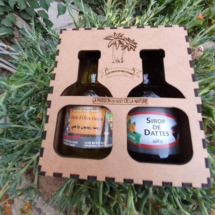 coffret robb de dattes + huile d’olive oasienne - artisanat Tunisien fait main | ILEYCOM