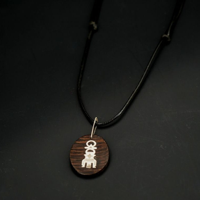 Collier berbère en bois wengé et métal - artisanat Tunisien fait main | ILEYCOM