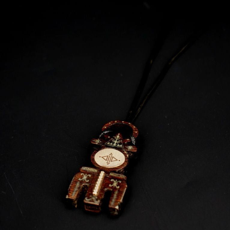 Collier berbère en bois wengé - artisanat Tunisien fait main | ILEYCOM