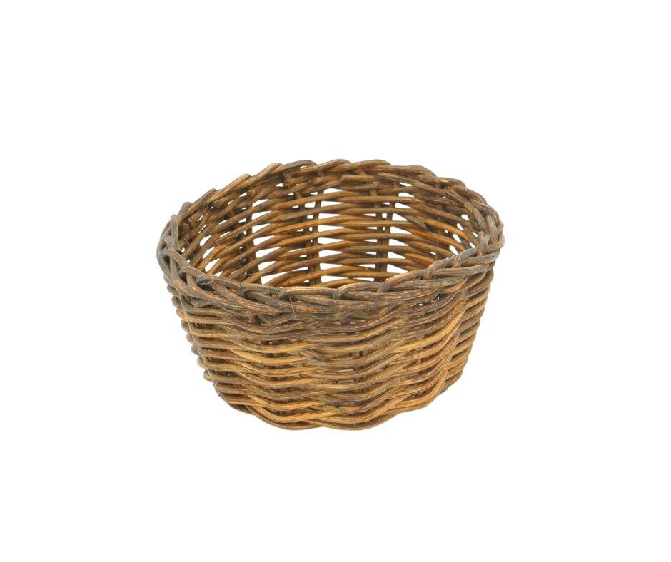 Corbeille marron rond en Rotin - artisanat Tunisien fait main | ILEYCOM