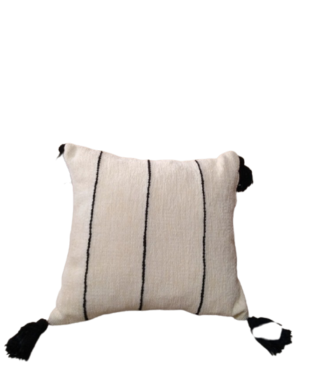 coussin rayé - artisanat Tunisien fait main | ILEYCOM