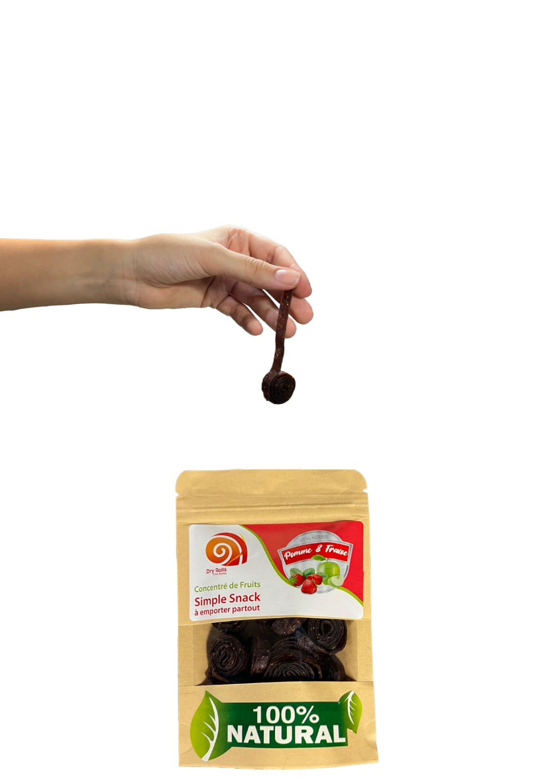 فاكهة الفراولة والتفاح المجفف المجفف