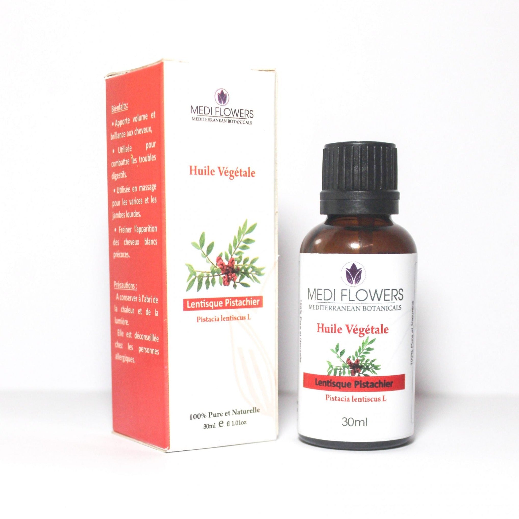 Huile végétale Lentisque 30 ml - artisanat Tunisien fait main | ILEYCOM