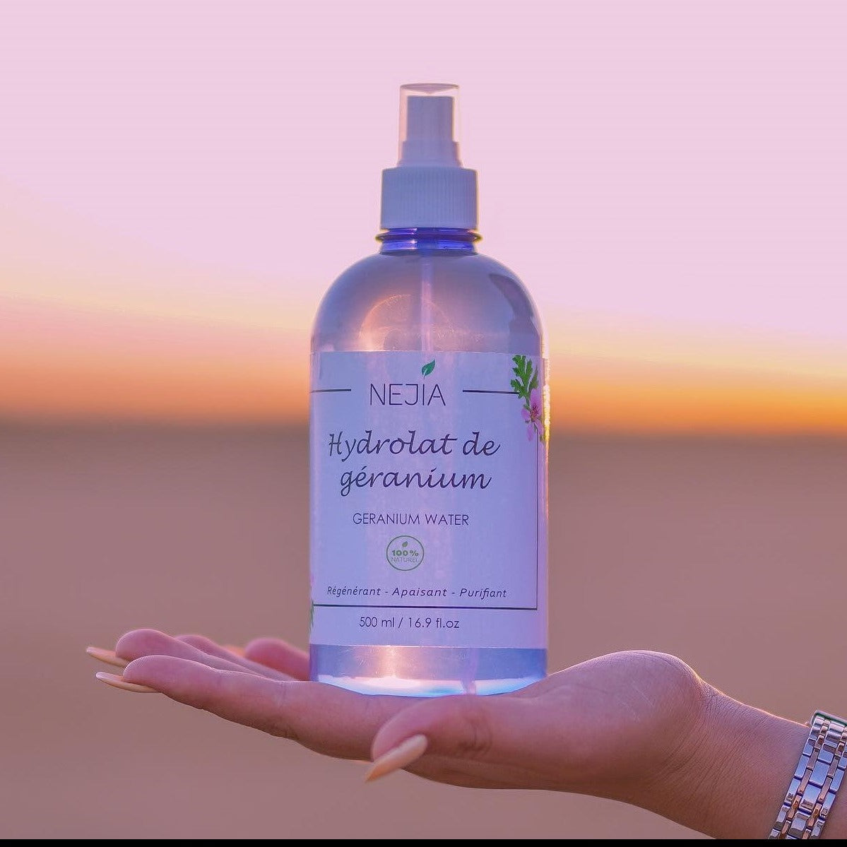 Hydrolat de Géranium 500ml - artisanat Tunisien fait main | ILEYCOM