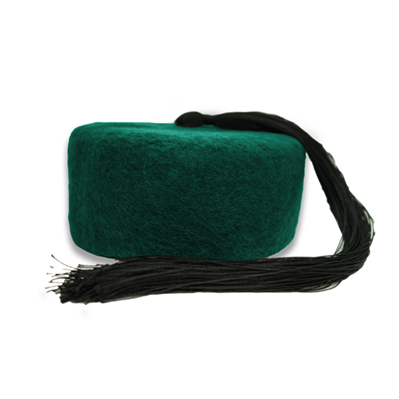 Chéchia Tunisienne Verte Avec Pompon En Laine