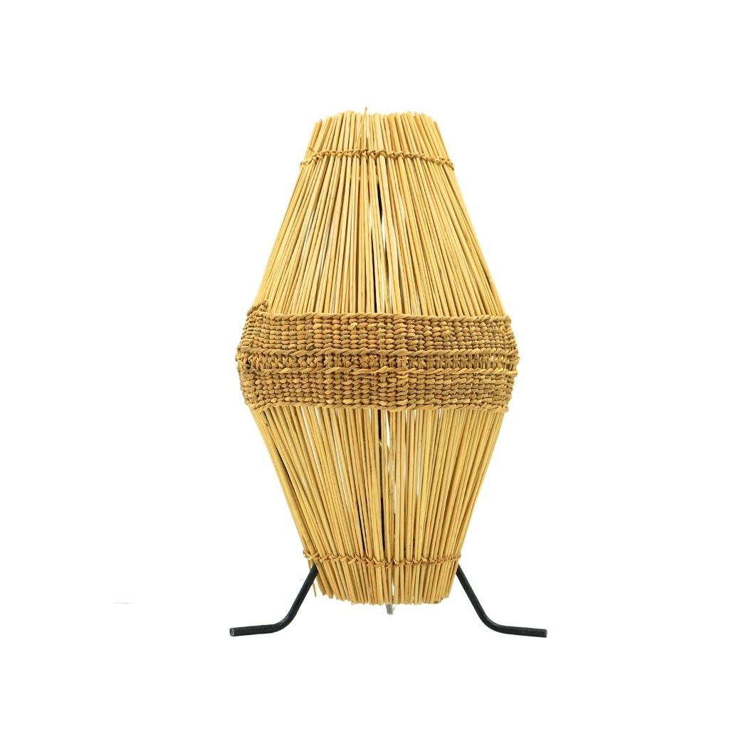 Lanterne artisanale en fibre d'acacia forme diamant - artisanat Tunisien fait main | ILEYCOM