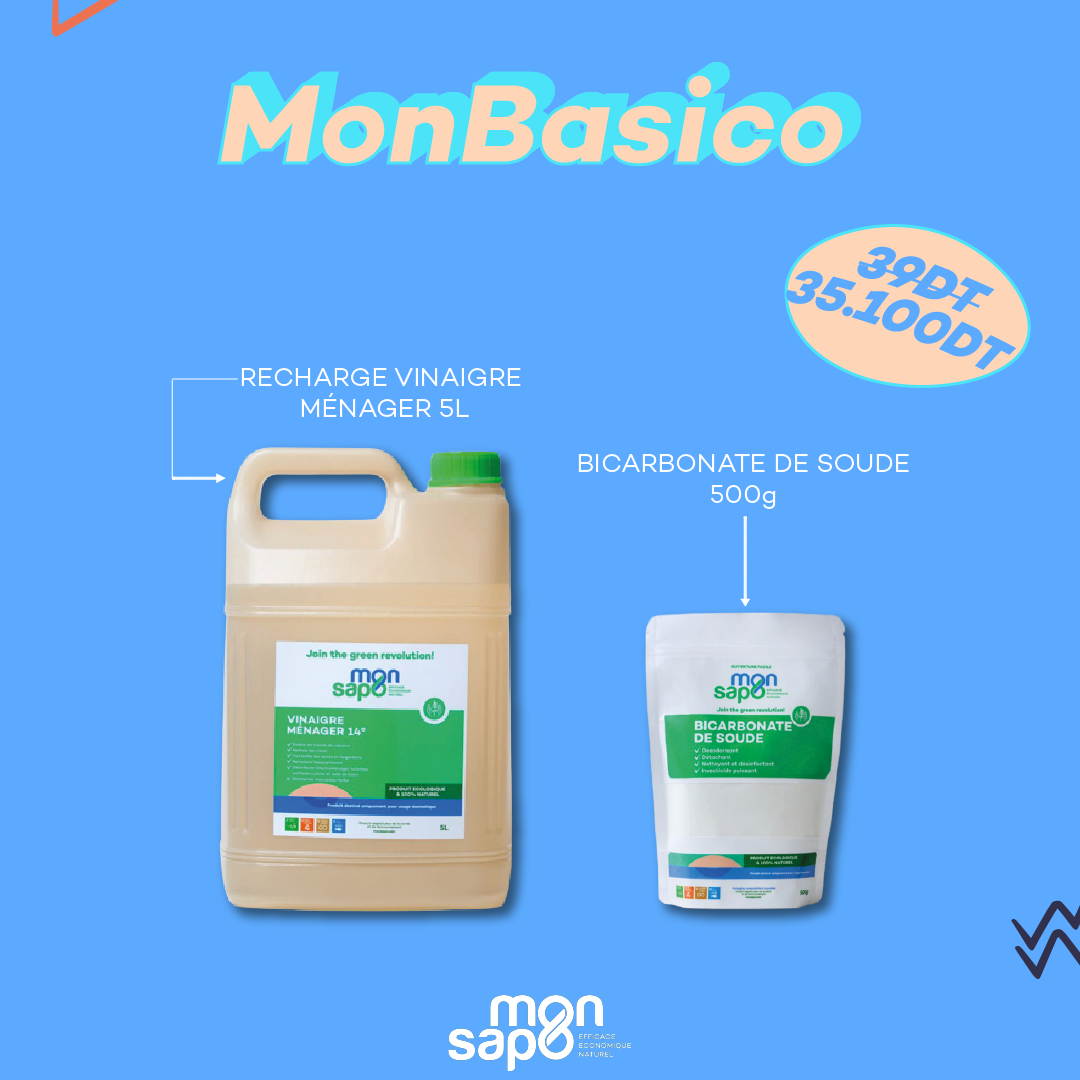 Sodium bicarbonate & white vinegar pack
