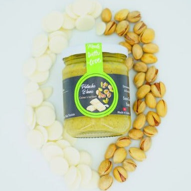 Pistache blanc, pâte à tartiner au pistache et chocolat blanc - artisanat Tunisien fait main | ILEYCOM