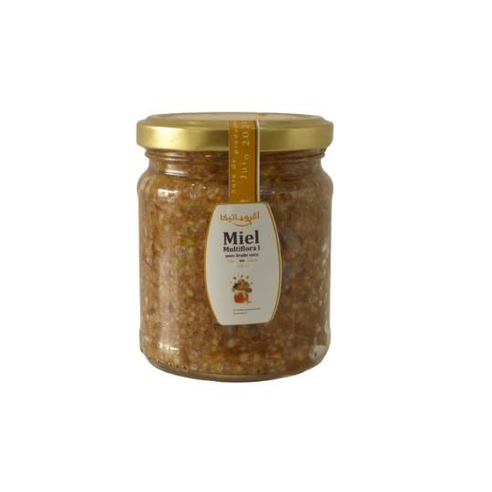 عسل متعدد الأزهار مع الفواكه المجففة - 250 غرام