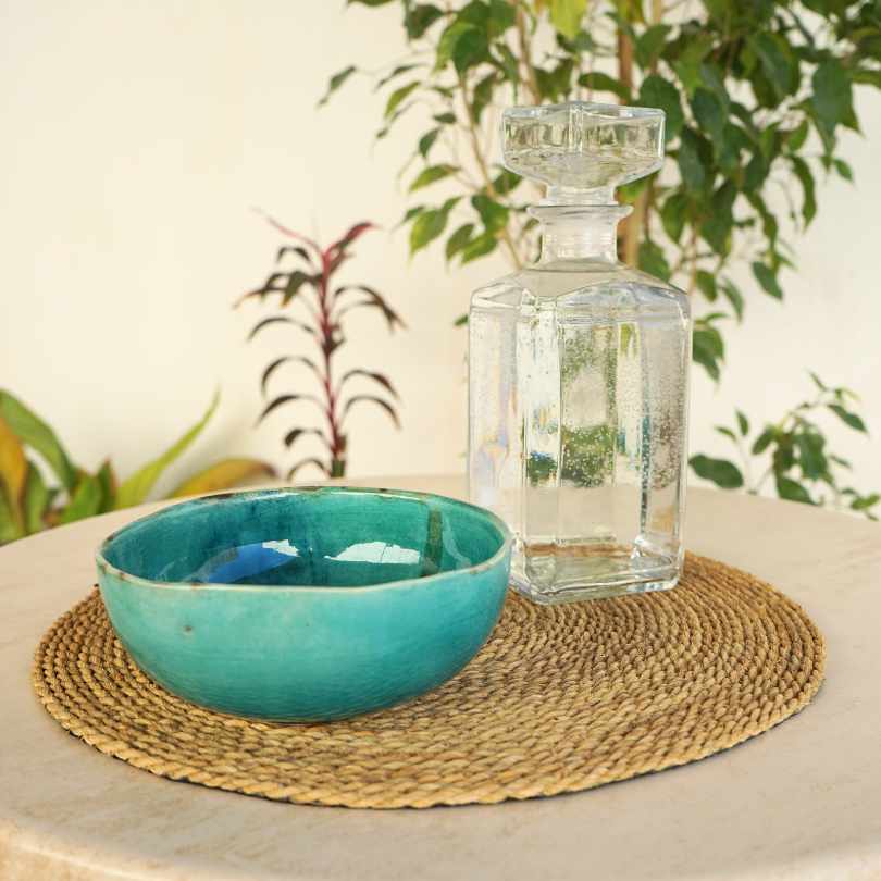 Set simple en Halfa, set de table en halfa tunisienne, set de table hand made, s - artisanat Tunisien fait main | ILEYCOM