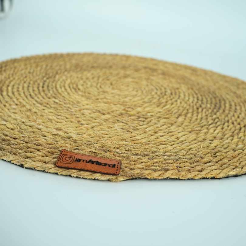Set simple en Halfa, set de table en halfa tunisienne, set de table hand made, s - artisanat Tunisien fait main | ILEYCOM