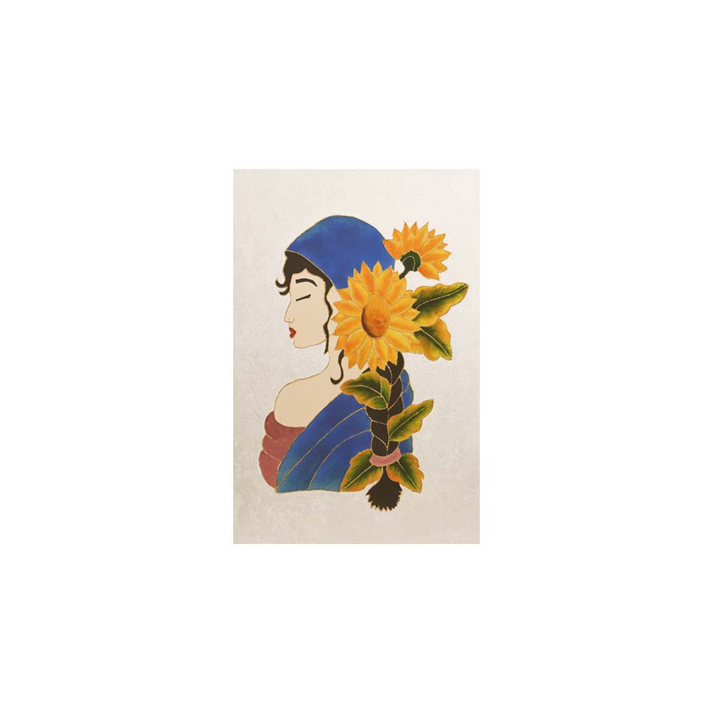 Tableau femme en tournesols - artisanat Tunisien fait main | ILEYCOM