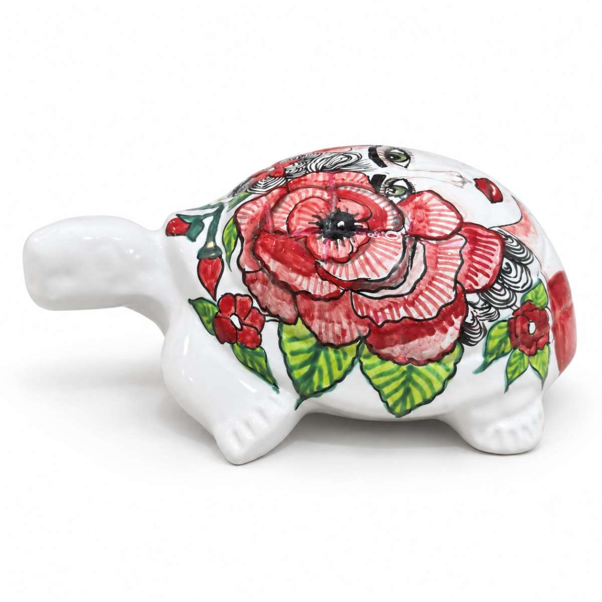 Gifts for Men - Tortue décorative en céramique peinte à la main unique et chic | artisanat tunisien fait main | ILEYCO