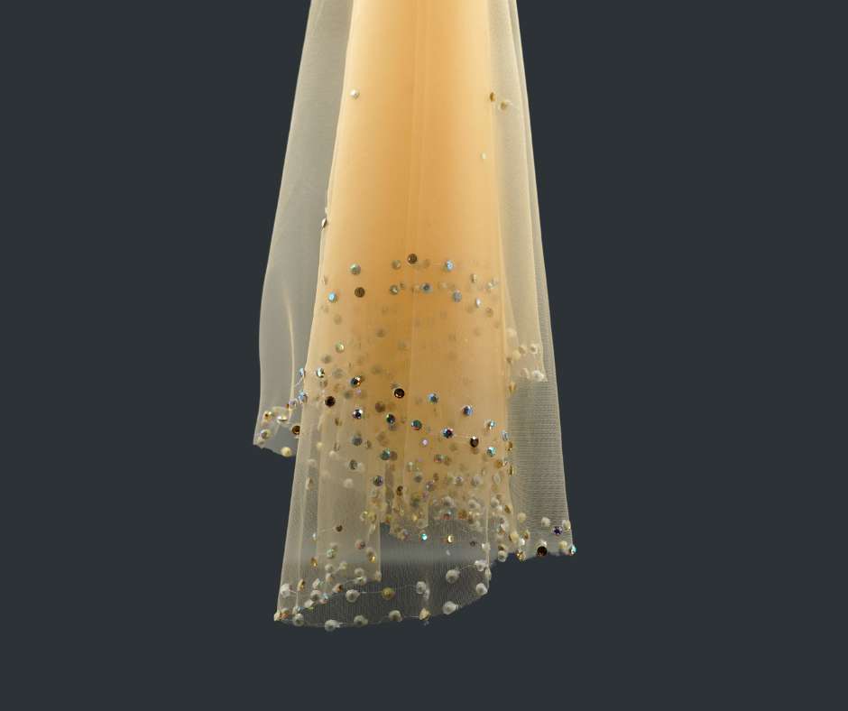 Voile de mariage doré