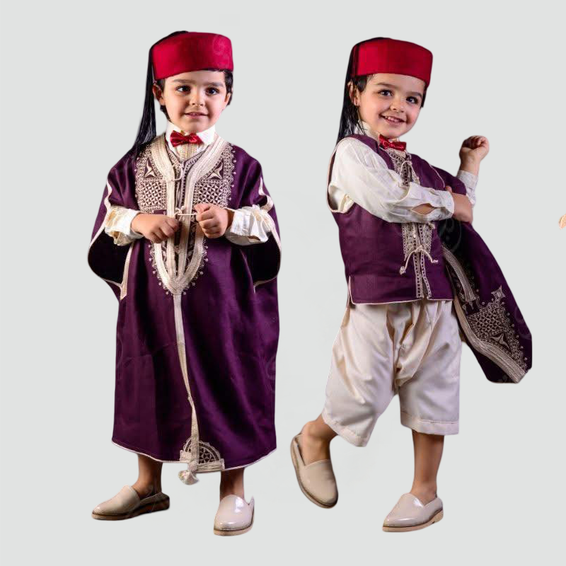 Ensembles Garçon - Pack Traditionnel Jebba pour Enfant | artisanat tunisien fait main | ILEYCOM